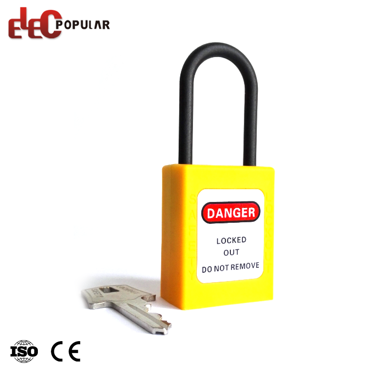 Candados de seguridad rojos con grillete delgado de aislamiento industrial de alta seguridad de 38 mm