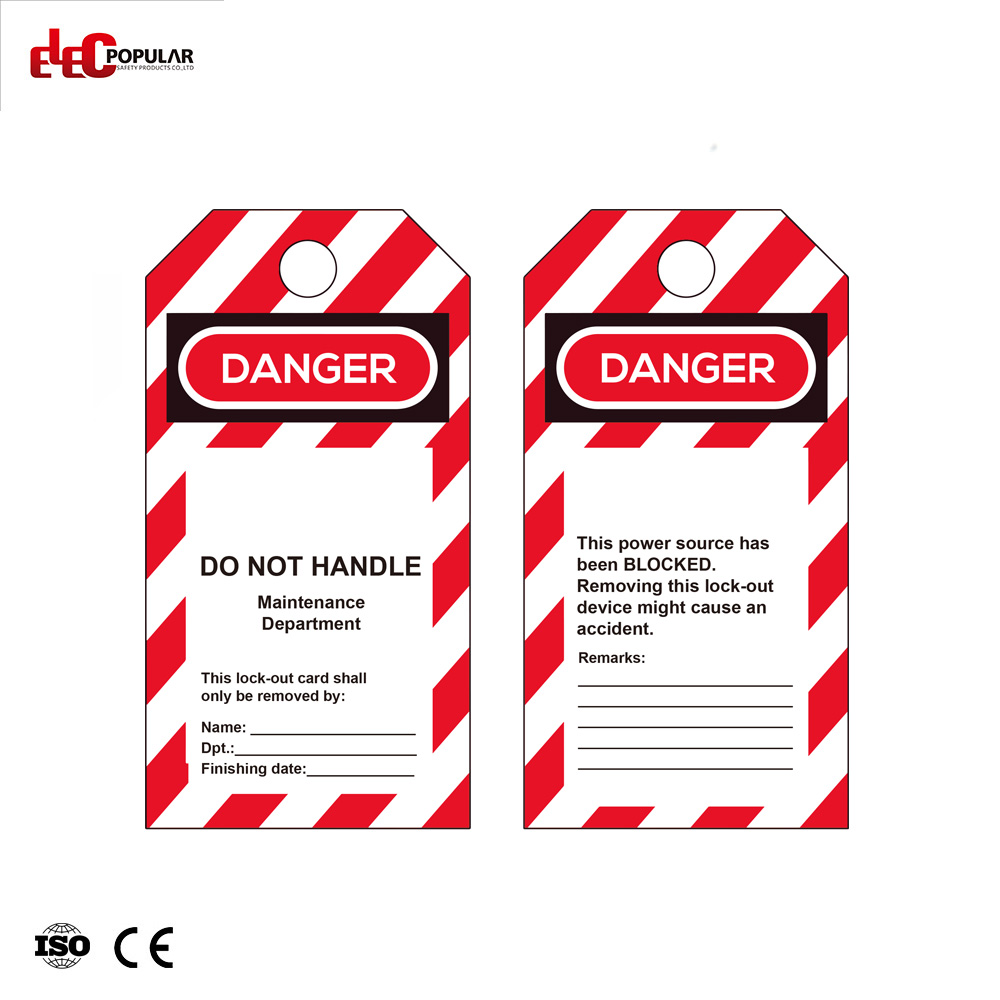 Andamio de advertencia industrial de alta calidad, identificación de peligro, etiqueta de seguridad de plástico de PVC, bloqueo, etiquetado