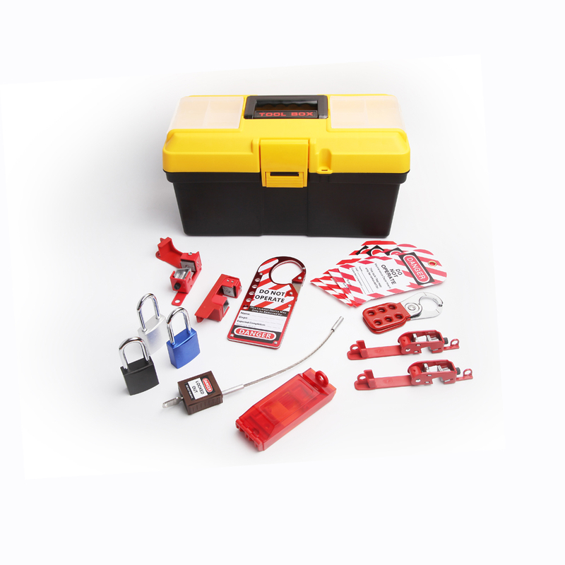 Kit de herramientas de bloqueo Loto Kit de bloqueo y etiquetado de disyuntor de seguridad eléctrica