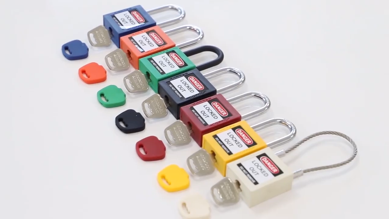 Candado industrial de seguridad superior de 76 mm con candado de seguridad Loto ABS con llave